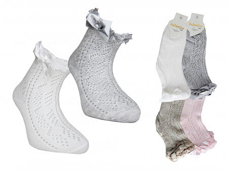 Ажурные носки с аксессуаром для девочки  KATAMINO